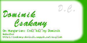 dominik csakany business card